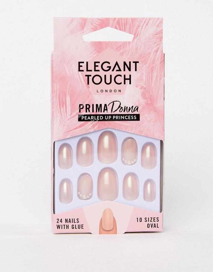 Elegant Touch Prima Donna Collection Pearled Up Princess False Nails - Beige