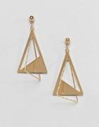 Nylon Statement Earrings - Gold