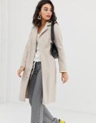 River Island Tailored Coat In Cream