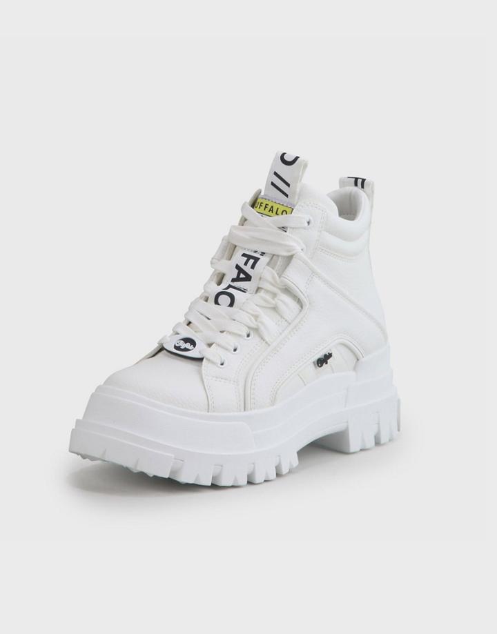 Buffalo Vegan Aspha Chunky Boots In White