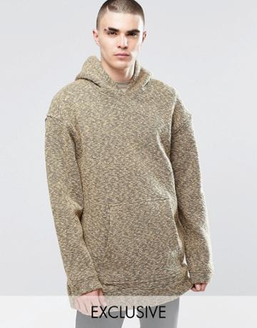 Underated Knitted Hoodie - Stone