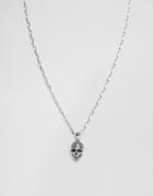 Rebel Heritage Skull Pendant Necklace In Silver - Silver