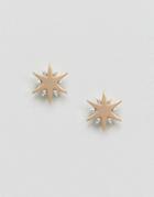 Asos Sunburst Stud Earrings - Gold