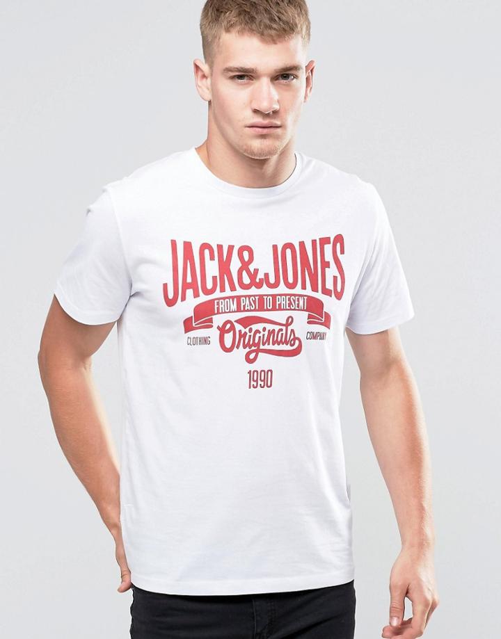 Jack & Jones T-shirt With Logo Print - White