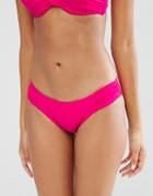 Asos Fuller Bust Exclusive Tab Side Bikini Bottom - Beach Party Pink