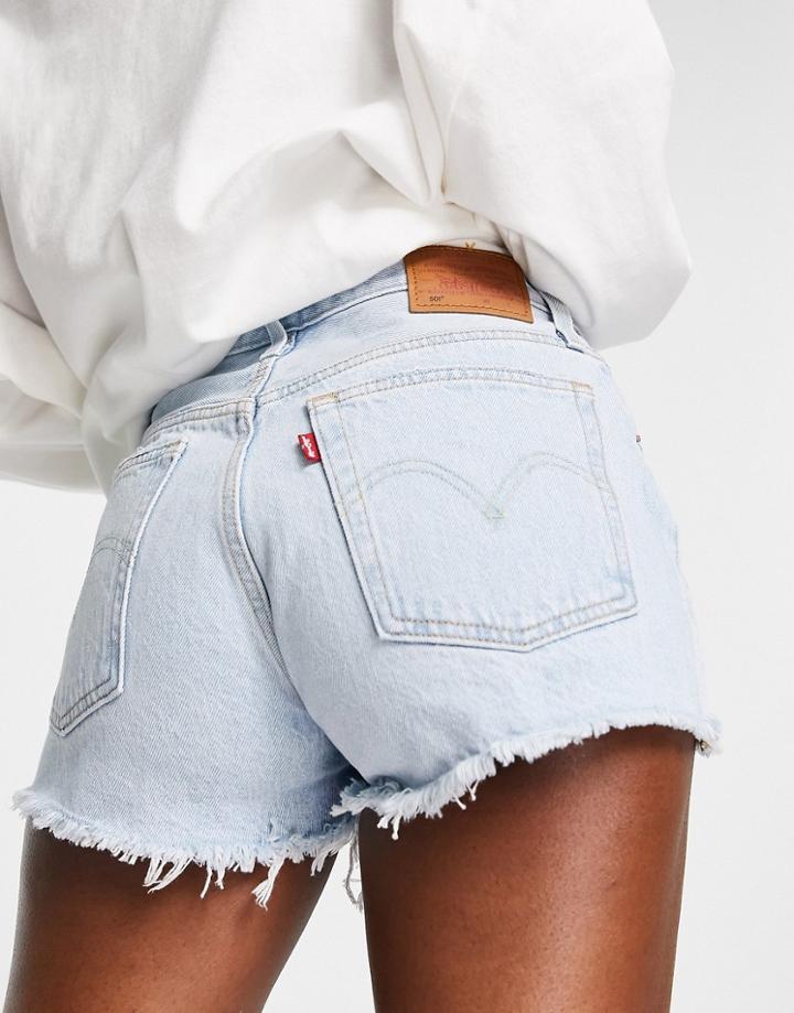 Levi's 501 Original Shorts In Light Wash-blues
