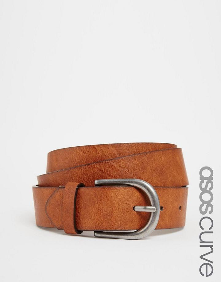 Asos Curve Vintage Tan Jeans Belt - Tan