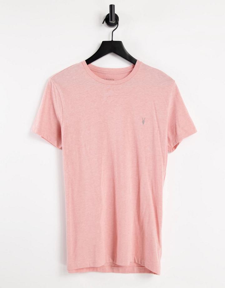 Allsaints Tonic Ramskull Logo T-shirt In Pink