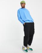 Asos Design Super Oversized Sweatshirt In Bright Blue