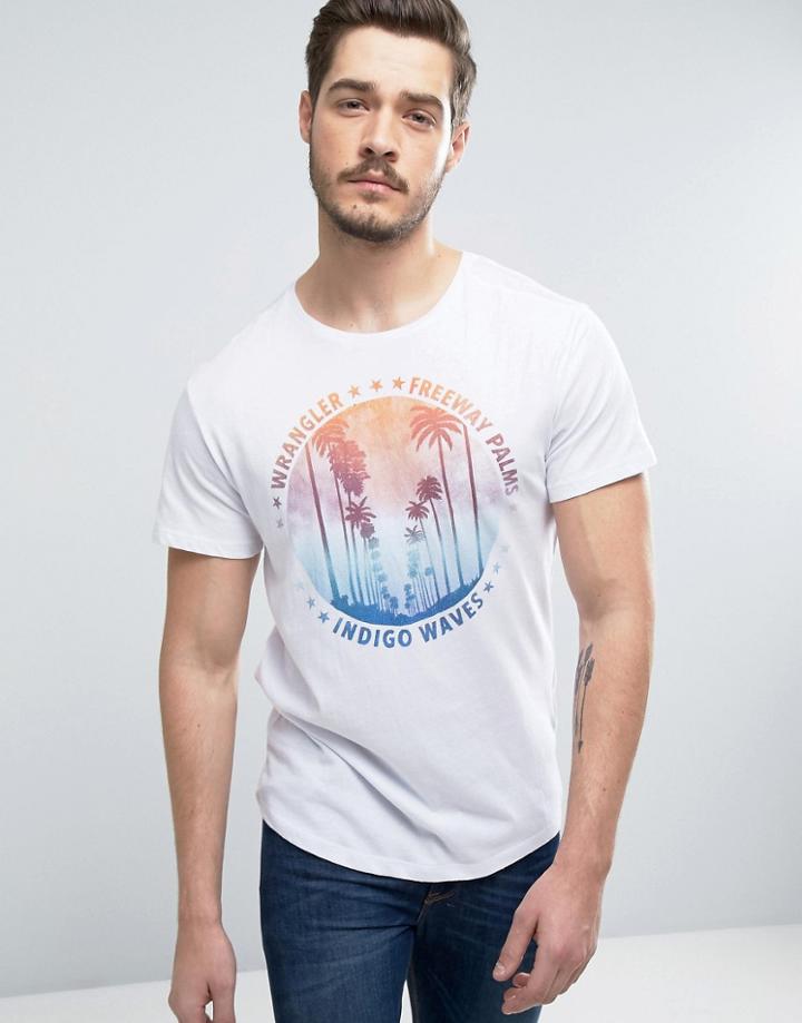 Wrangler Gradient Palms T-shirt - White