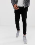 Asos Design Super Skinny Chinos In Black - Black