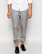 Asos Slim Smart Joggers With Toggles In Dogstooth - Gray