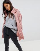 Asos Rainwear Jacket With Fanny Pack - Pink