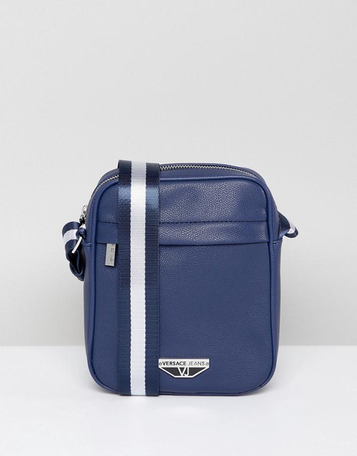 Versace Jeans Flight Bag In Navy - Navy