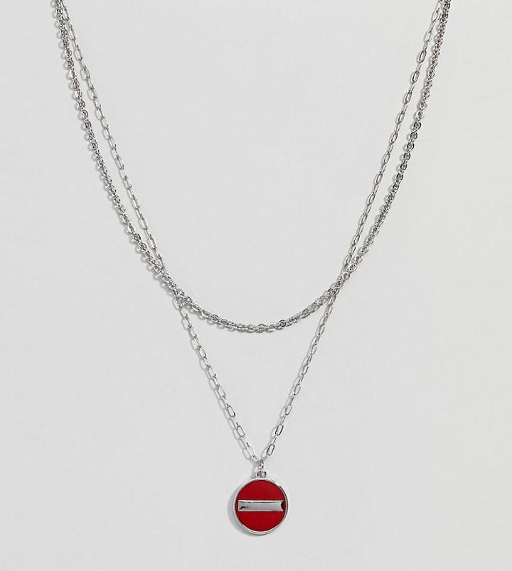Uncommon Souls Stop Sign Necklace - Silver