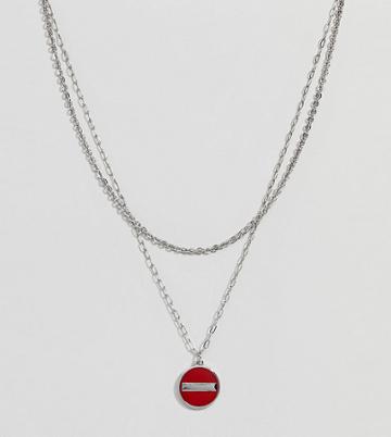 Uncommon Souls Stop Sign Necklace - Silver