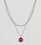 Uncommon Souls Stop Sign Necklace - Silver