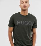 Hugo Dolive Logo T-shirt In Khaki-green