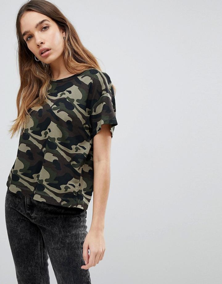 Pull & Bear Camo Printed Tee - Multi