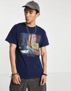 Vintage Supply Edward Hopper Back Print T-shirt In Blue-blues