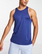 Asos 4505 Running Tank Top With Racer Back-blue