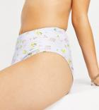 Asos Design Petite High Waist Bikini Bottom In Garden Floral Print-multi