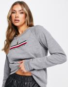 Tommy Hilfiger Seacell Eco Logo Sweat In Gray Heather