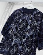 Asos Design Oversized T-shirt In Sheer Navy Devoree