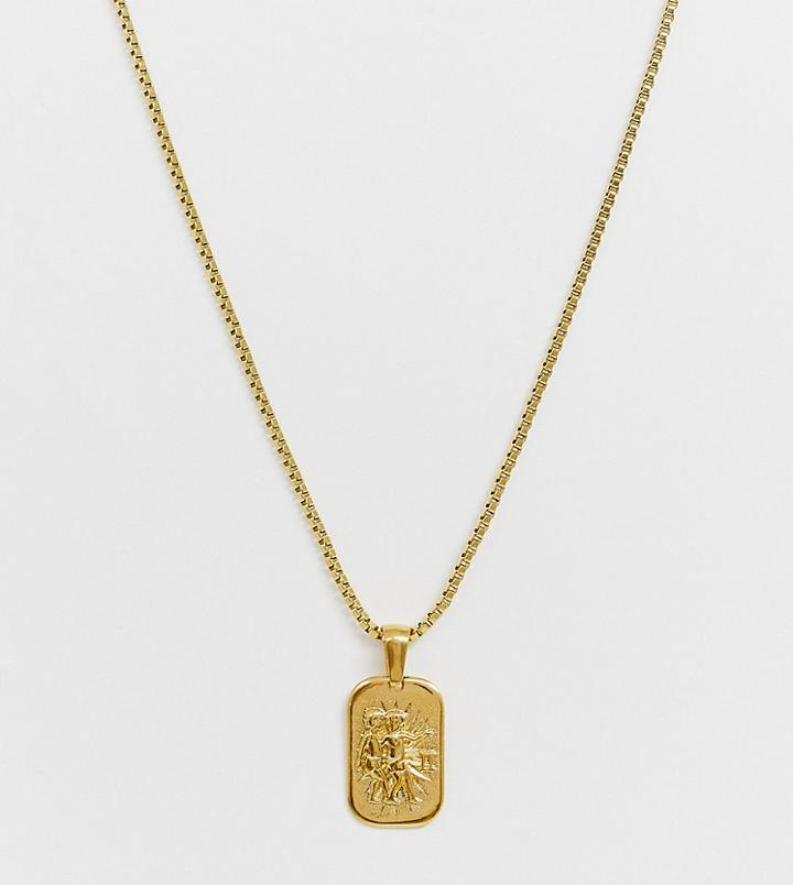 Image Gang Gold Filled Gemini Star Sign Pendant Necklace