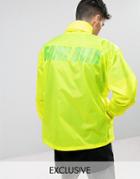 Reclaimed Vintage Inspired Retro Lightweight Jacket In Neon Yellow - Yellow
