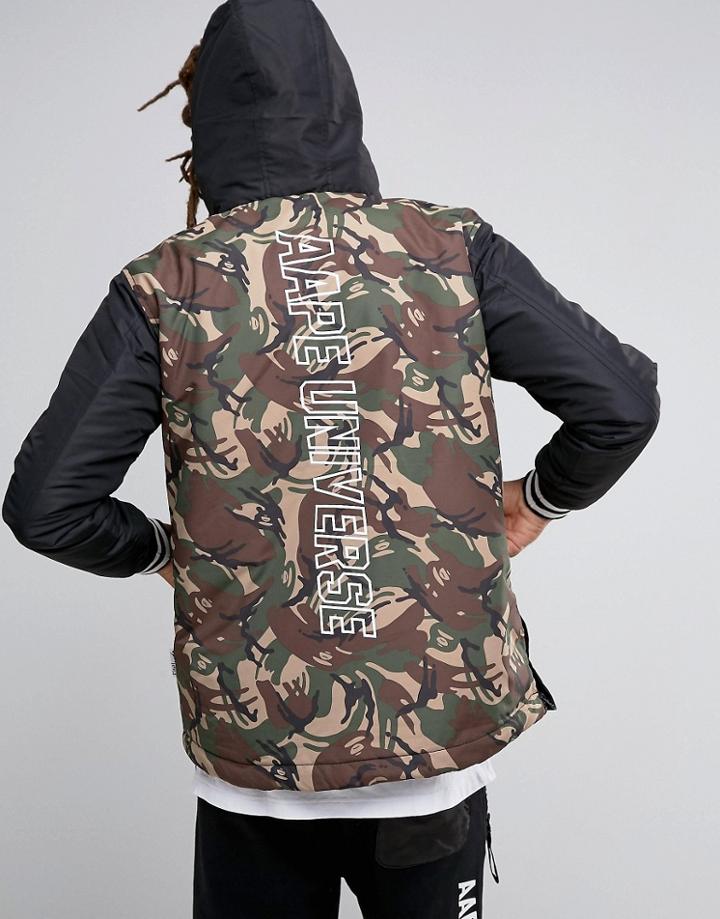Aape By A Bathing Ape Overhead Jacket With Back Print - Black