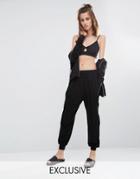 South Beach Black Hareem Pants - Black