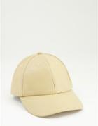 Reclaimed Vintage Inspired Unisex Pu Cap In Stone-neutral
