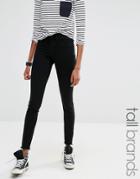 Noisy May Tall Paris Black Frayed Hem Jean - Black
