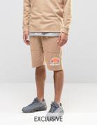 Ellesse Shorts With Drop Crotch - Stone