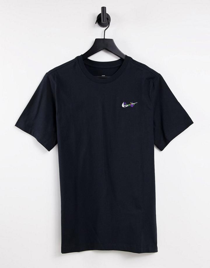 Nike Logo Twist Pack Embroidered Logo T-shirt In Black