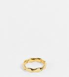 Asos Design 14k Gold Plated Ring In Twist Design