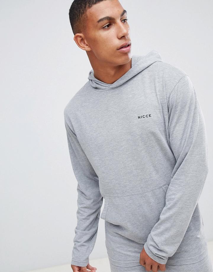 Nicce Lounge Hoodie In Gray - Gray