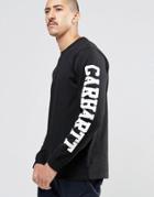 Carhartt Wip Long Sleeve College T-shirt With Sleeve Print - Black