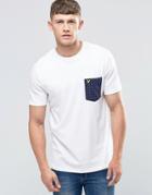Lyle & Scott T-shirt With Square Dot Pocket In White - White