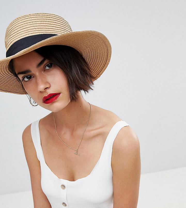 Warehouse Straw Sun Hat - Beige