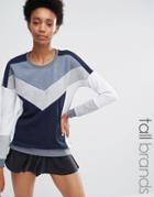 Vero Moda Tall Color Block Sweatshirt - Navy