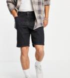 New Look Loose Fit Denim Shorts In Black