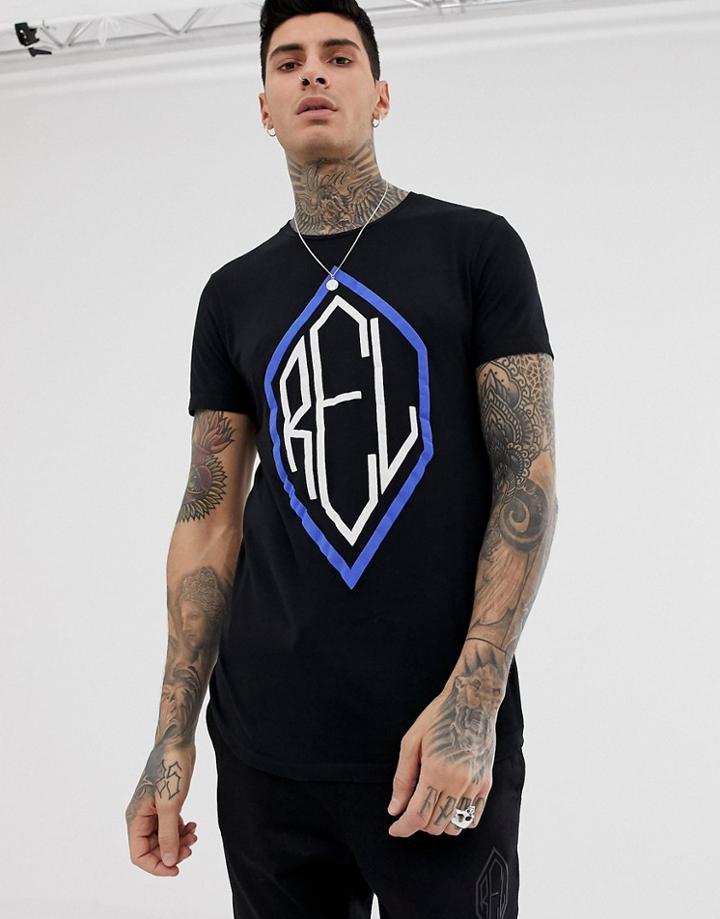 Religion T-shirt With Diamond Logo Print In Black - Black