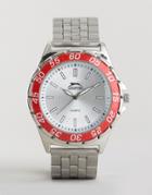 Slazenger Silver Bracelet Watch With Red Case - Silver
