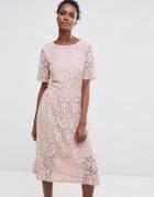 Selected Femme Rose Lace Dress - Pink