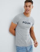 French Connection Fcuk Logo T-shirt-gray
