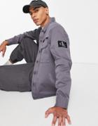Calvin Klein Jeans Utility Overshirt In Gray