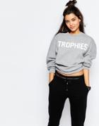 Private Party Trophies Oversized Sweatshirt - Gray