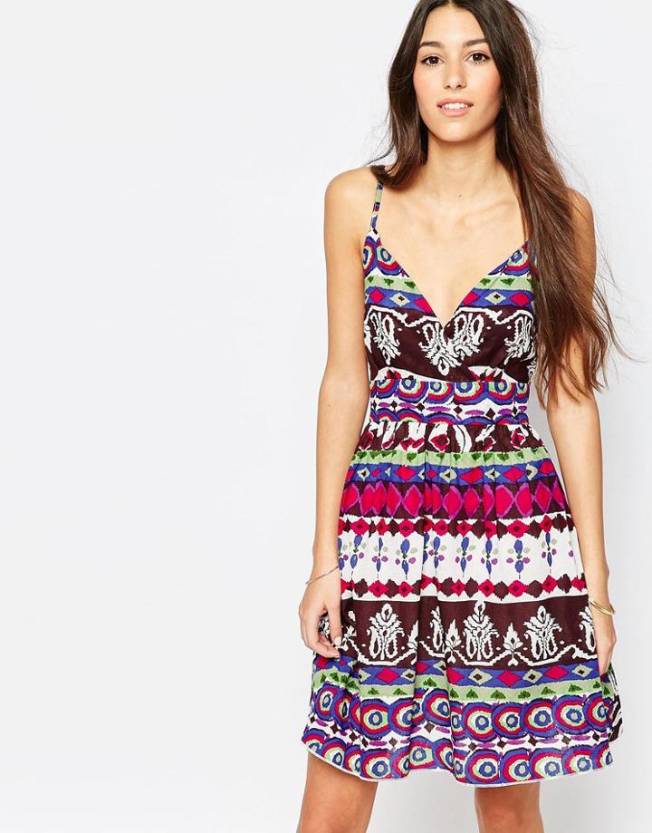 Pussycat London Sun Dress In Multi Print - Print